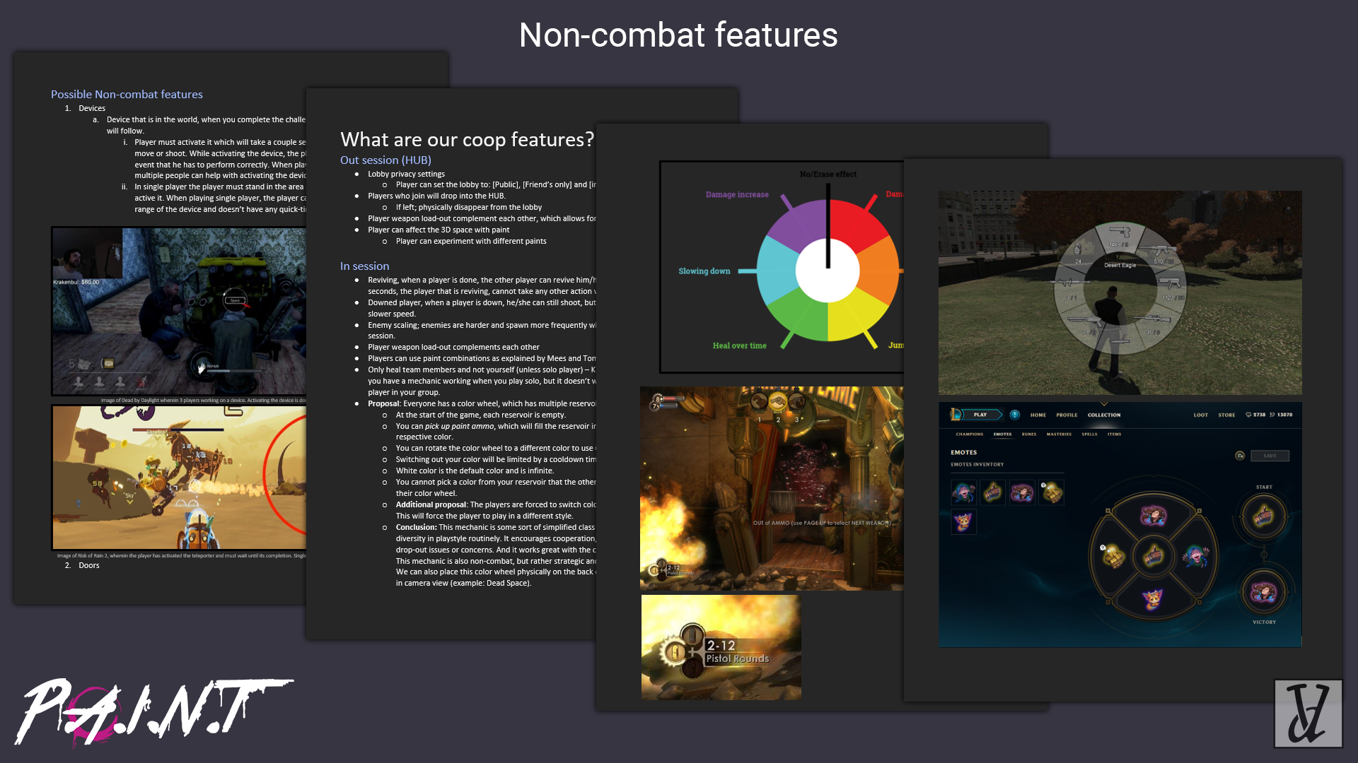 Game Design Paint Non-Combat features